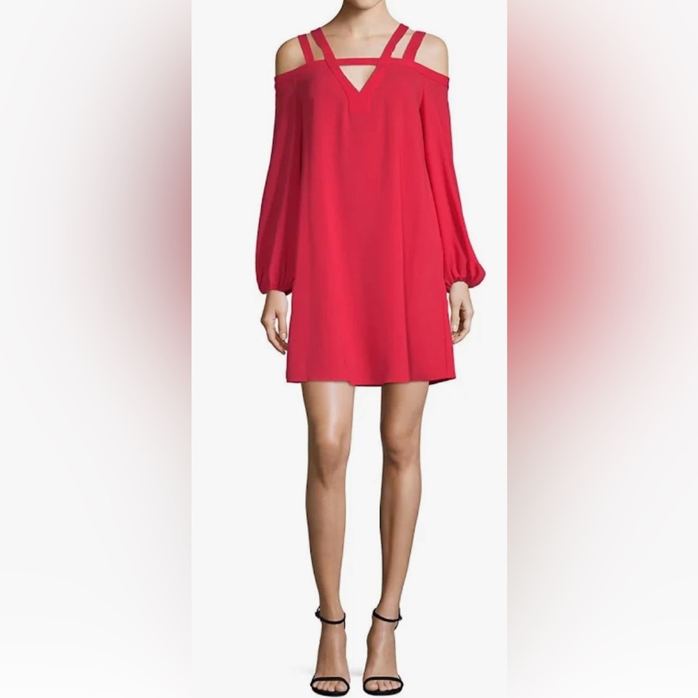 BCBGMAXAZRIA Cold Shoulder Dress